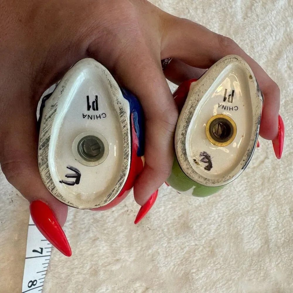 Pier 1 Salt and Pepper Shakers Kitchen Decor Birds Parrots‎ Macaw Set Colorful